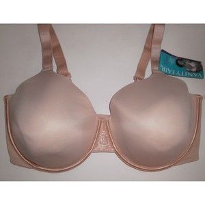 NEW Vanity Fair size 42 DDD 76380 Beige Smooth Back Full Figure Underwire  BRA